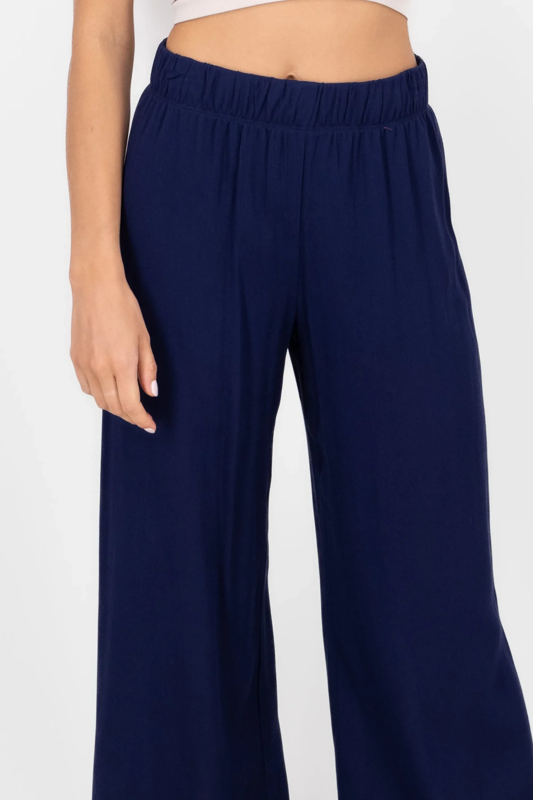 Shasa Wide leg pant with elastic wasitband
