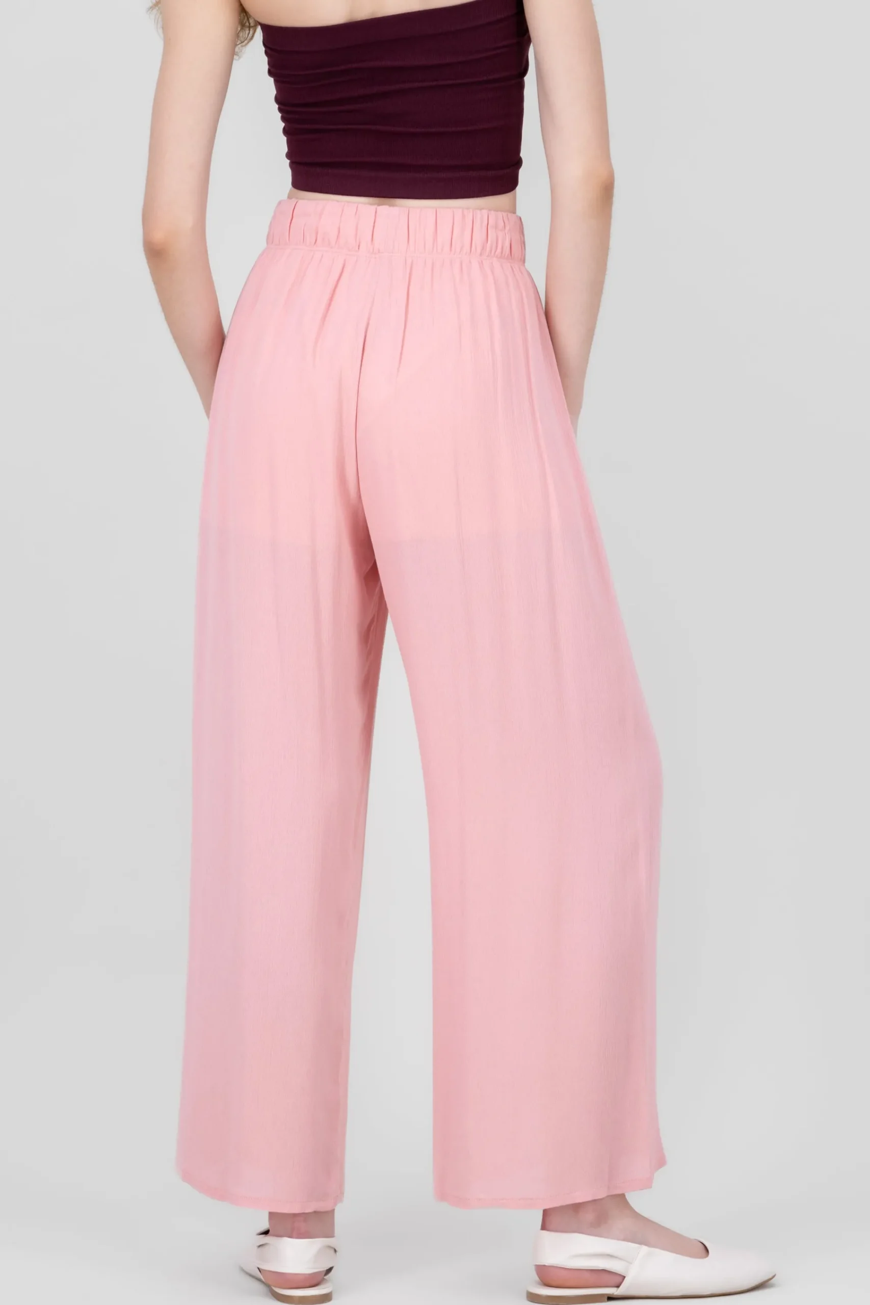 Shasa Wide leg pant with elastic wasitband