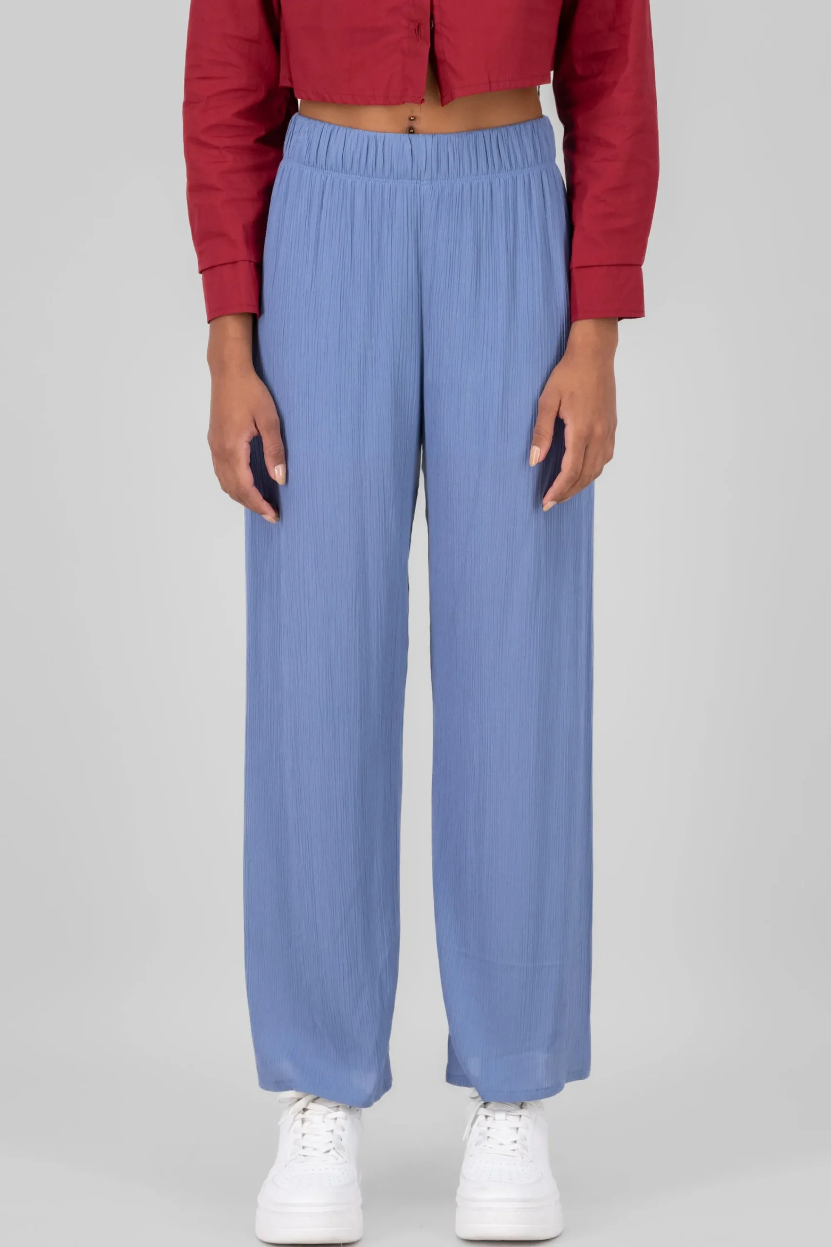 Shasa Wide leg pant with elastic wasitband
