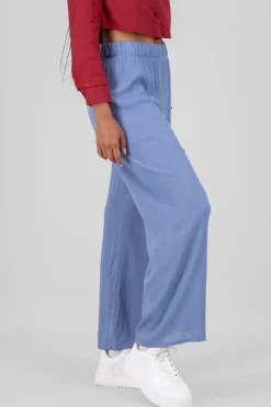 Shasa Wide leg pant with elastic wasitband