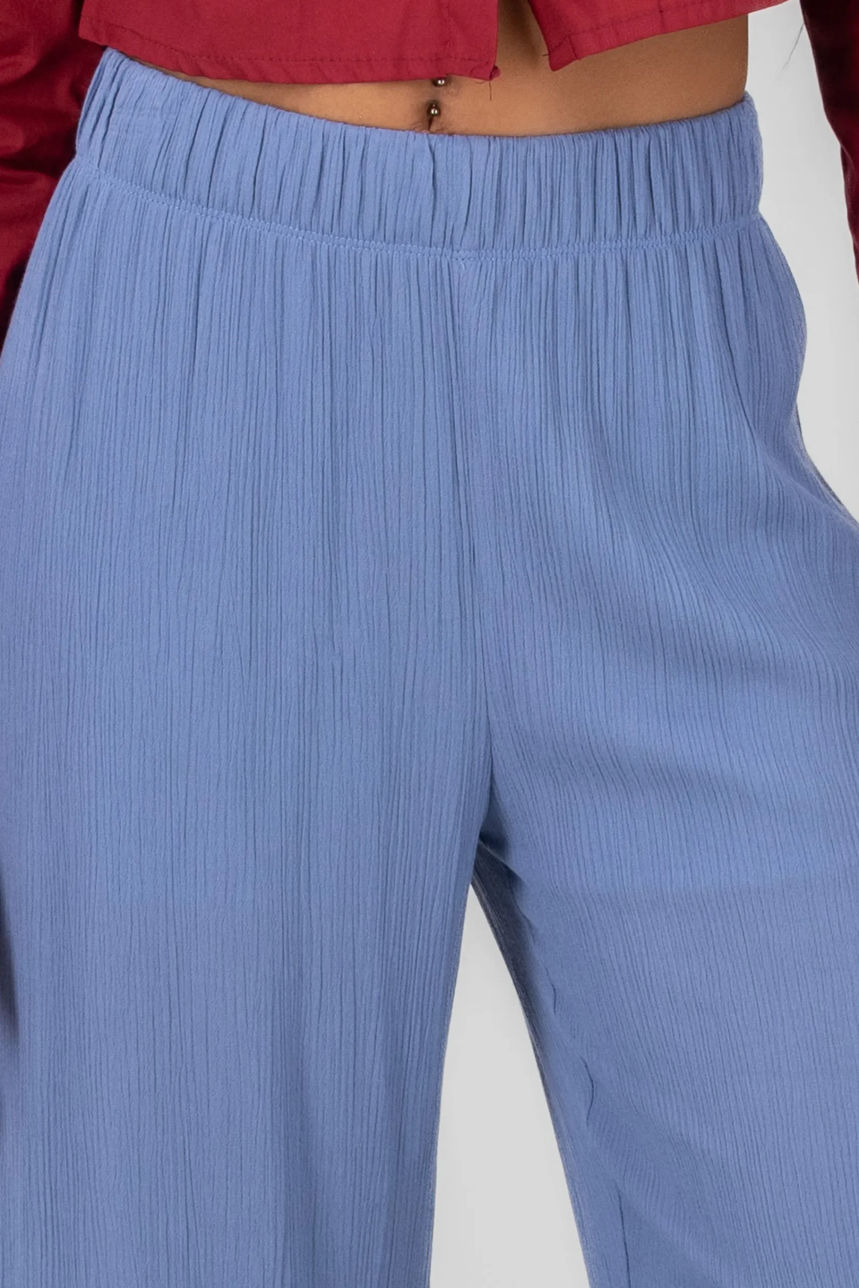 Shasa Wide leg pant with elastic wasitband