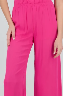 Shasa Wide leg pant with elastic wasitband
