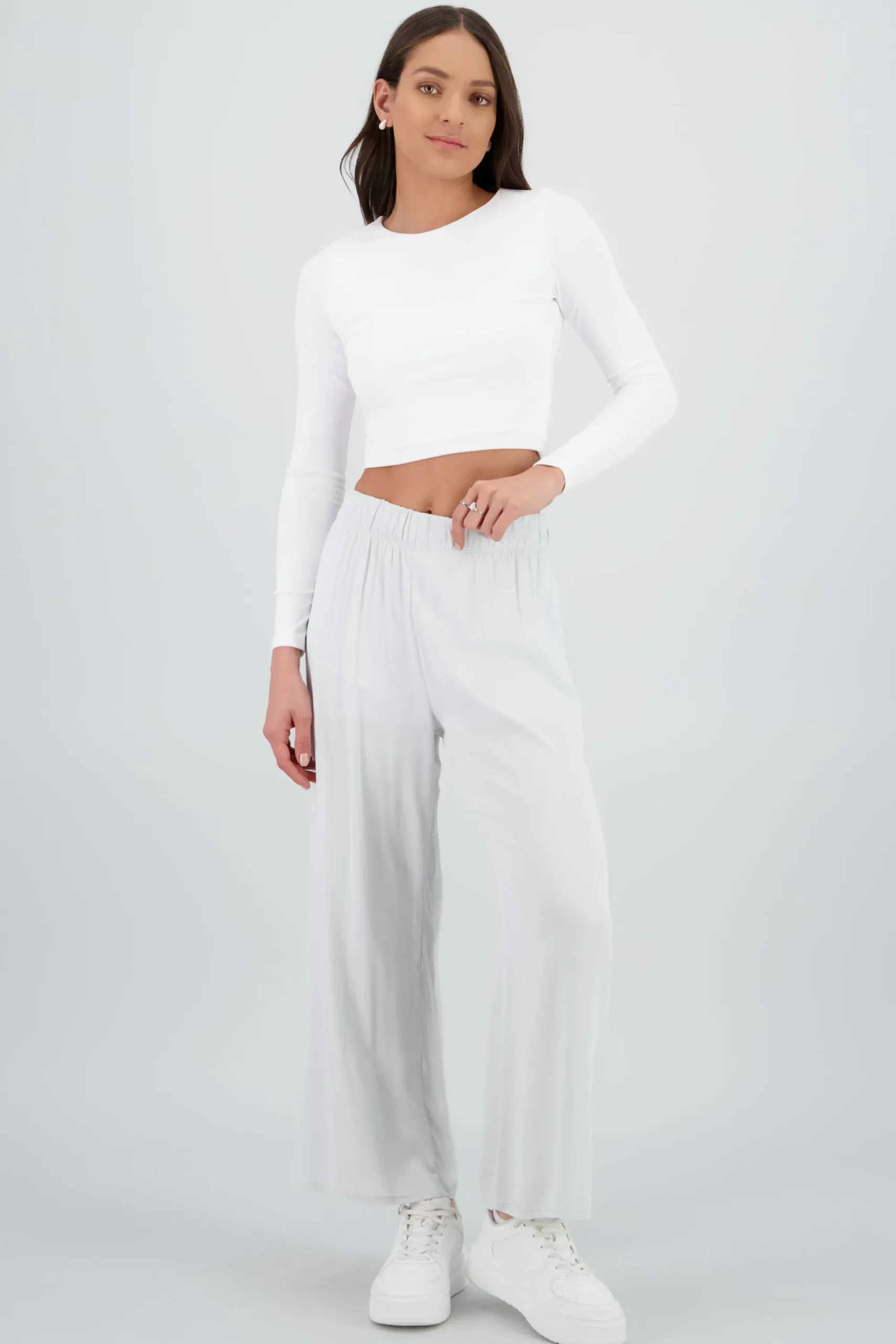 Shasa Wide leg pant with elastic wasitband
