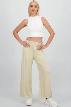 Shasa Wide leg pant with elastic wasitband
