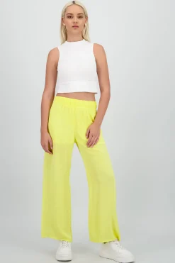 Shasa Wide leg pant with elastic wasitband