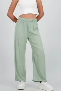 Shasa Wide leg pant with elastic wasitband