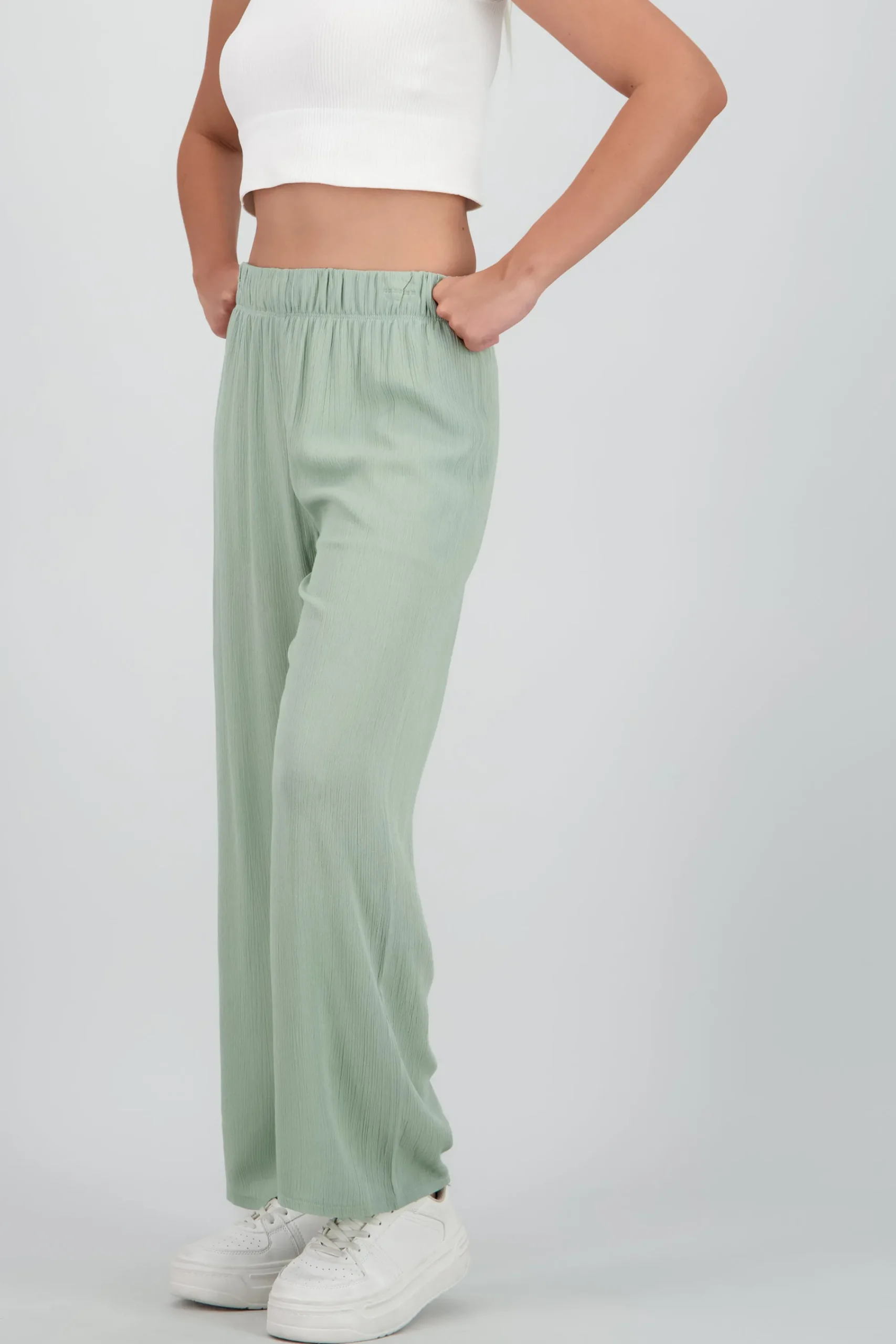 Shasa Wide leg pant with elastic wasitband