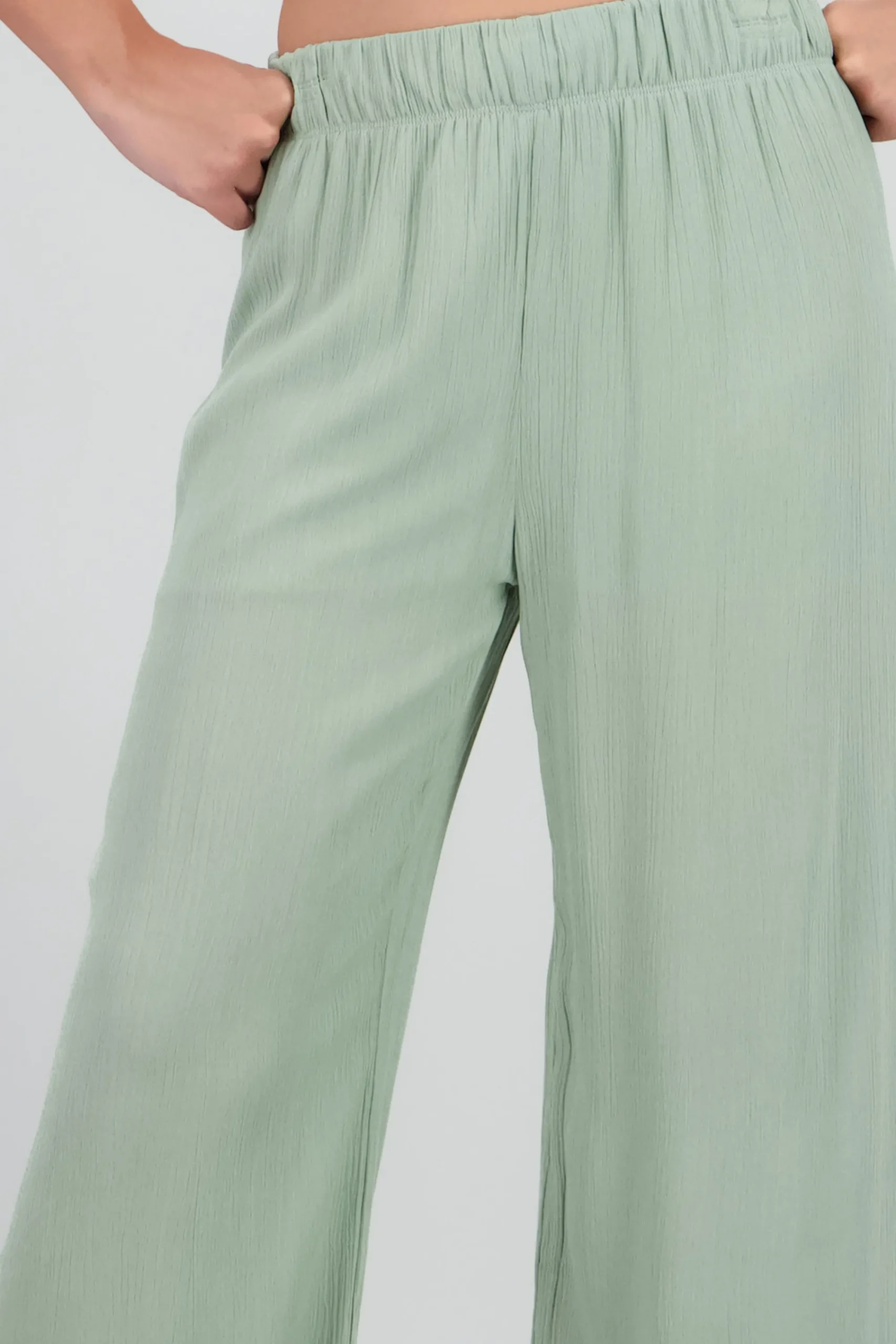 Shasa Wide leg pant with elastic wasitband