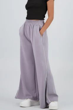 Shasa Wide Leg Pants with Contrast Line Detail