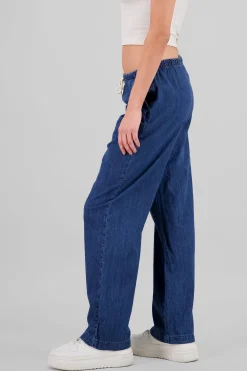 Shasa Wide Leg Pants with Drawstring