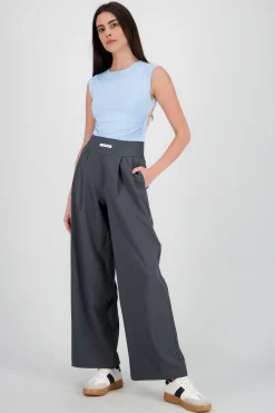 Shasa Wide Leg Pants with Elastic Detail