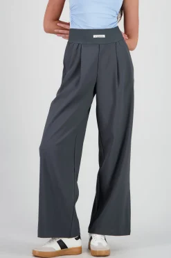 Shasa Wide Leg Pants with Elastic Detail