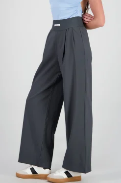 Shasa Wide Leg Pants with Elastic Detail
