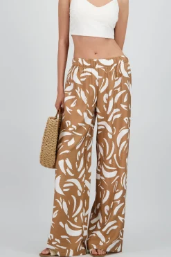 Shasa Wide Leg Pants with Elastic Waist