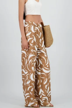 Shasa Wide Leg Pants with Elastic Waist