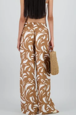 Shasa Wide Leg Pants with Elastic Waist