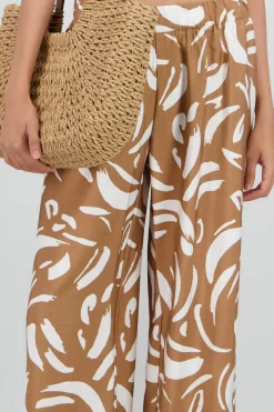 Shasa Wide Leg Pants with Elastic Waist