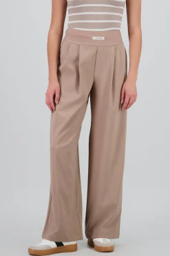 Shasa Wide Leg Pants with Elastic Detail