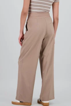 Shasa Wide Leg Pants with Elastic Detail