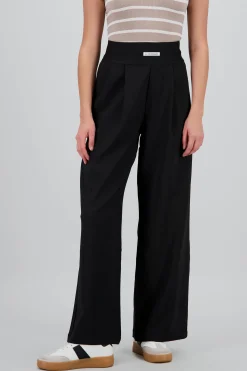 Shasa Wide Leg Pants with Elastic Detail