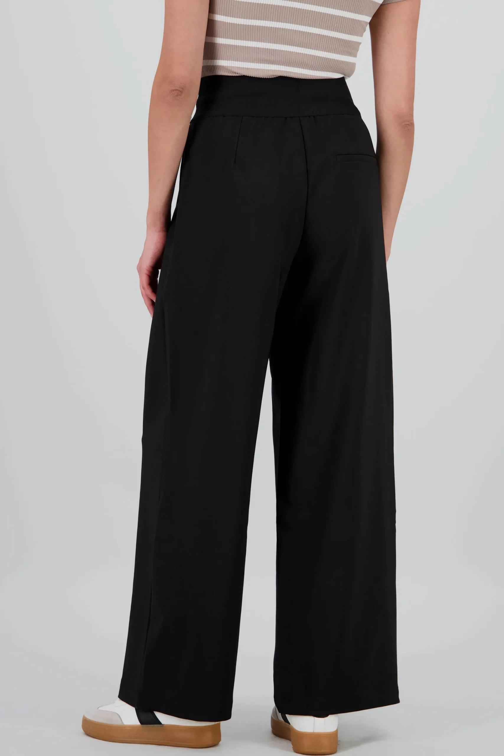 Shasa Wide Leg Pants with Elastic Detail