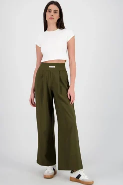 Shasa Wide Leg Pants with Elastic Detail