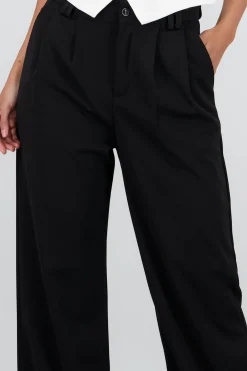 Shasa Wide Leg Pants with Gathered Waistband Detail