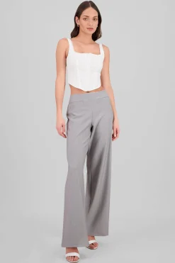 Shasa Wide Leg Pants with Piping