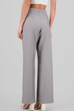 Shasa Wide Leg Pants with Piping
