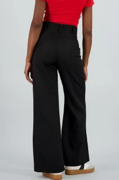 Shasa Wide Leg Pants with Pocket Seam Detail