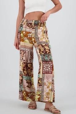 Shasa Wide Leg Pants with Smocked Waistband