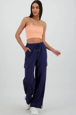 Shasa Wide Leg Pants with Stripe Detail
