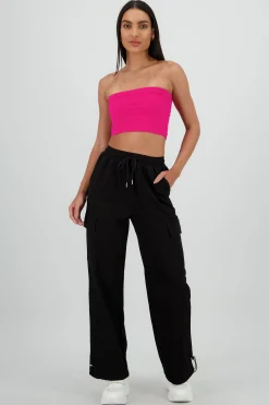 Shasa Wide Leg Pants with Stripe Detail