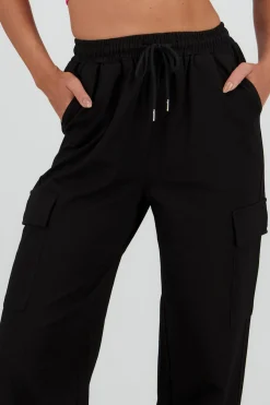 Shasa Wide Leg Pants with Stripe Detail
