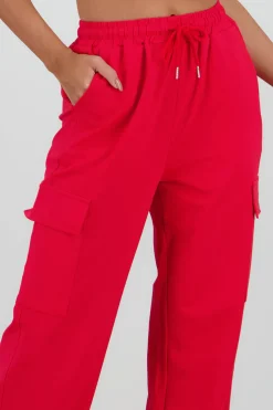 Shasa Wide Leg Pants with Stripe Detail