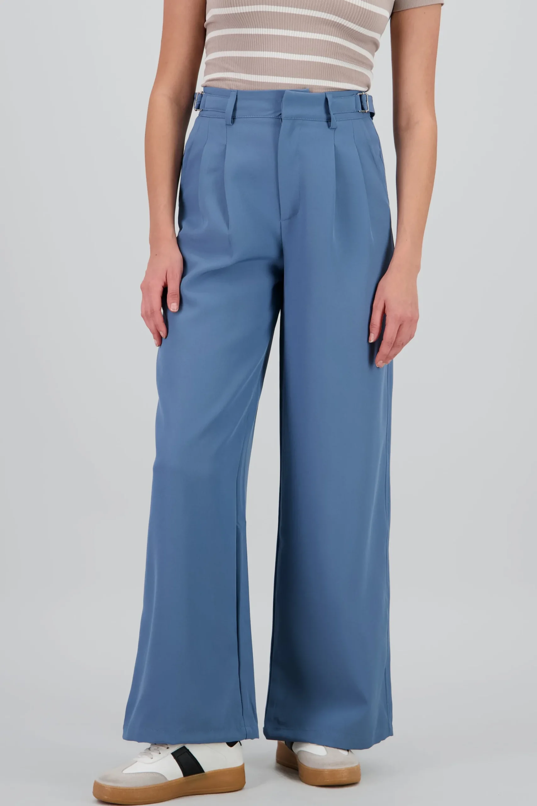 Shasa Wide Leg Pants with Waistband Detail