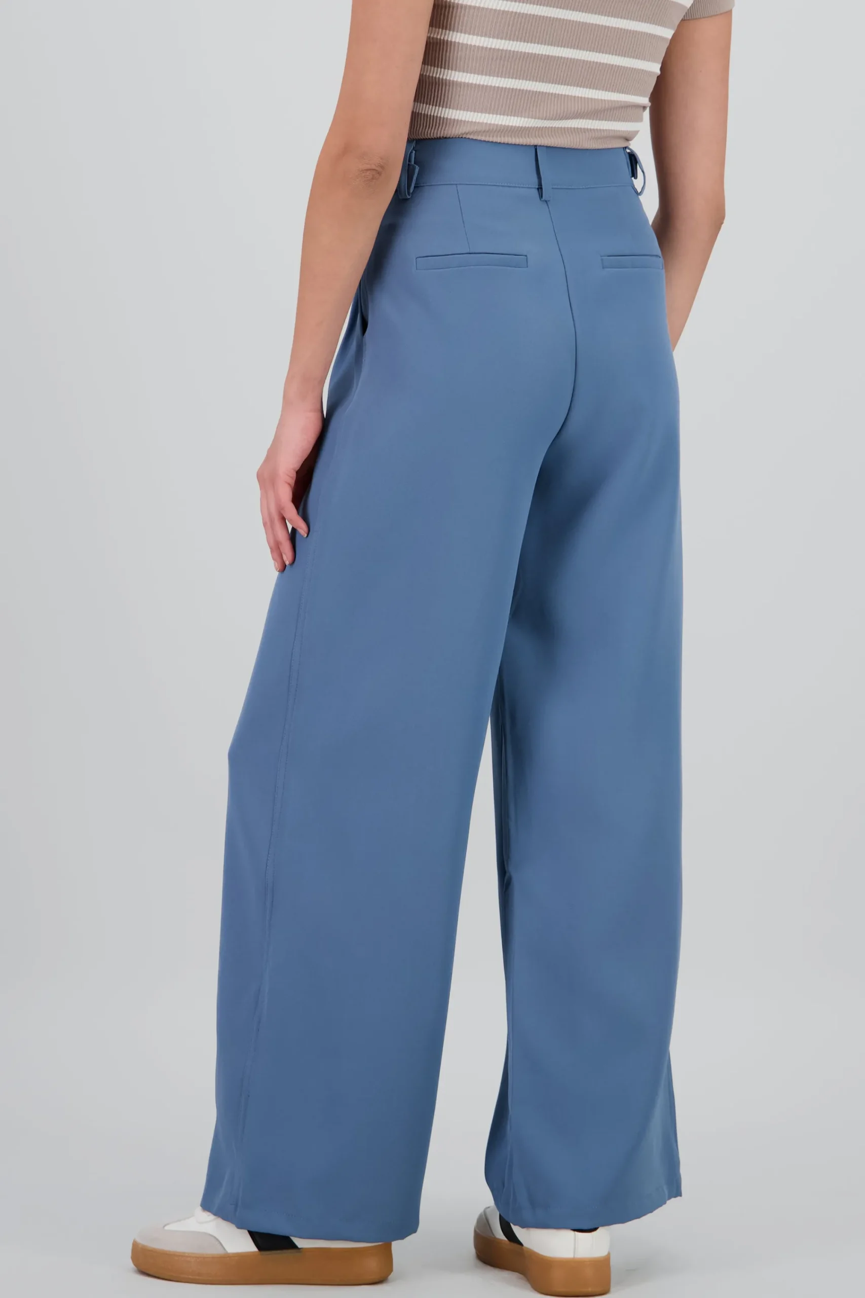 Shasa Wide Leg Pants with Waistband Detail