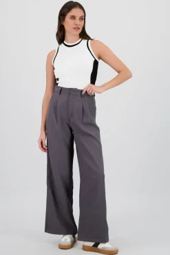 Shasa Wide Leg Pants with Waistband Detail