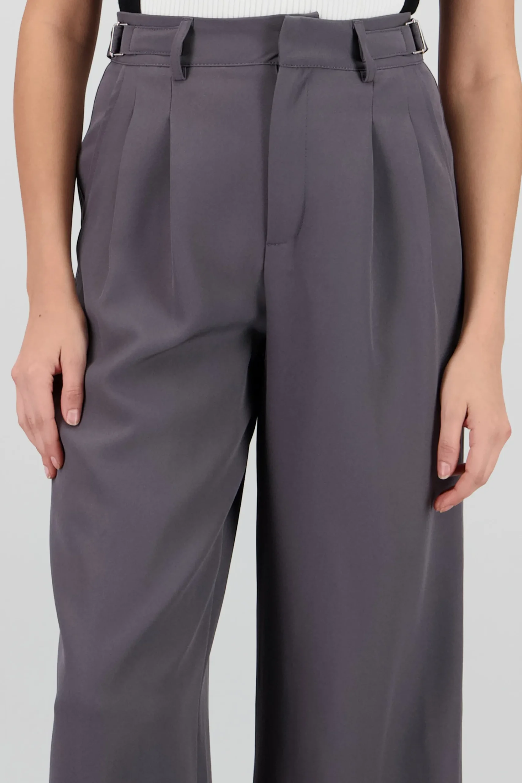 Shasa Wide Leg Pants with Waistband Detail