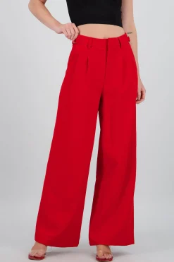 Shasa Wide Leg Pants with Waistband Detail