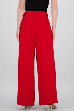 Shasa Wide Leg Pants with Waistband Detail