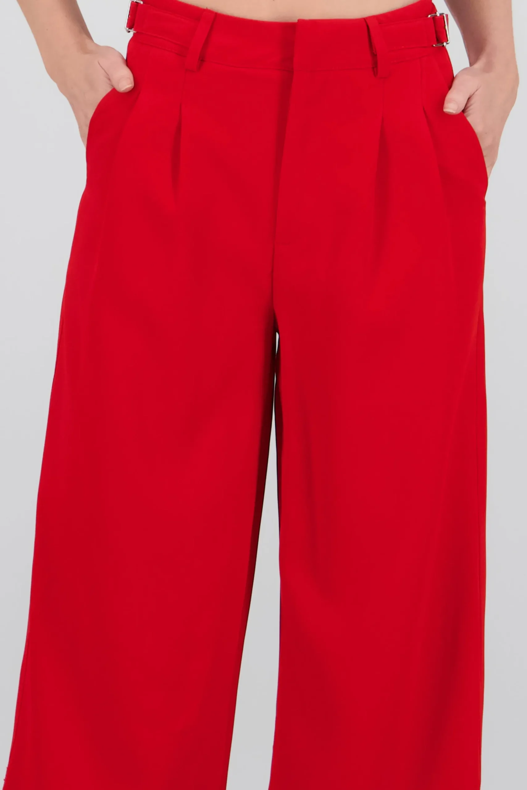 Shasa Wide Leg Pants with Waistband Detail