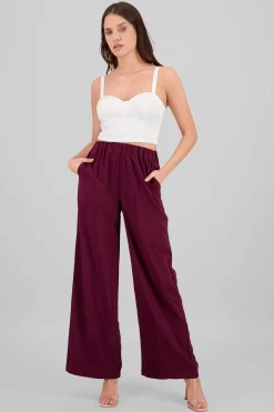 Shasa Wide Leg Plain Pants