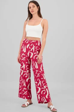 Shasa Wide Leg Printed Pants