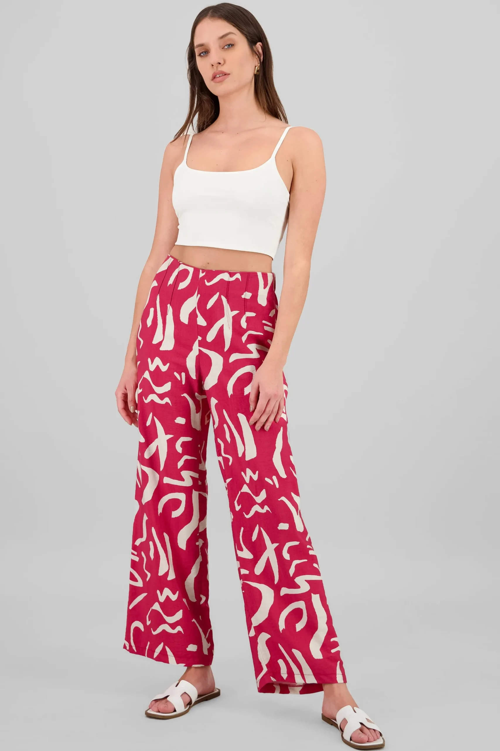 Shasa Wide Leg Printed Pants