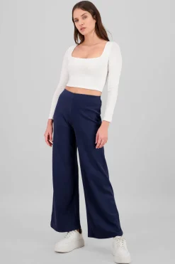 Shasa Wide Leg Solid Pants