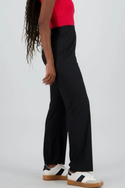 Shasa Wide Leg Solid Ribbed Pants