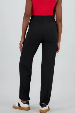 Shasa Wide Leg Solid Ribbed Pants
