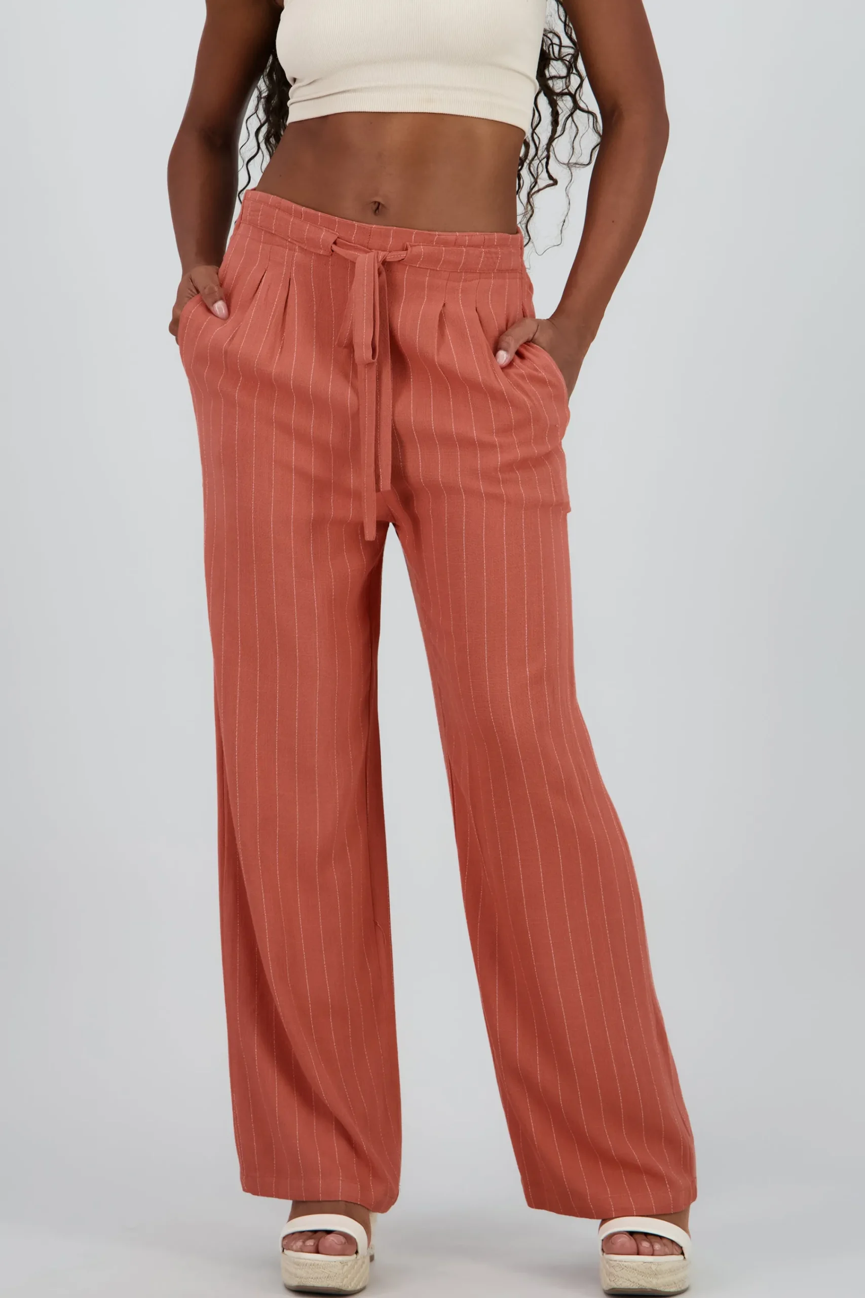 Shasa Wide Leg Striped Pants