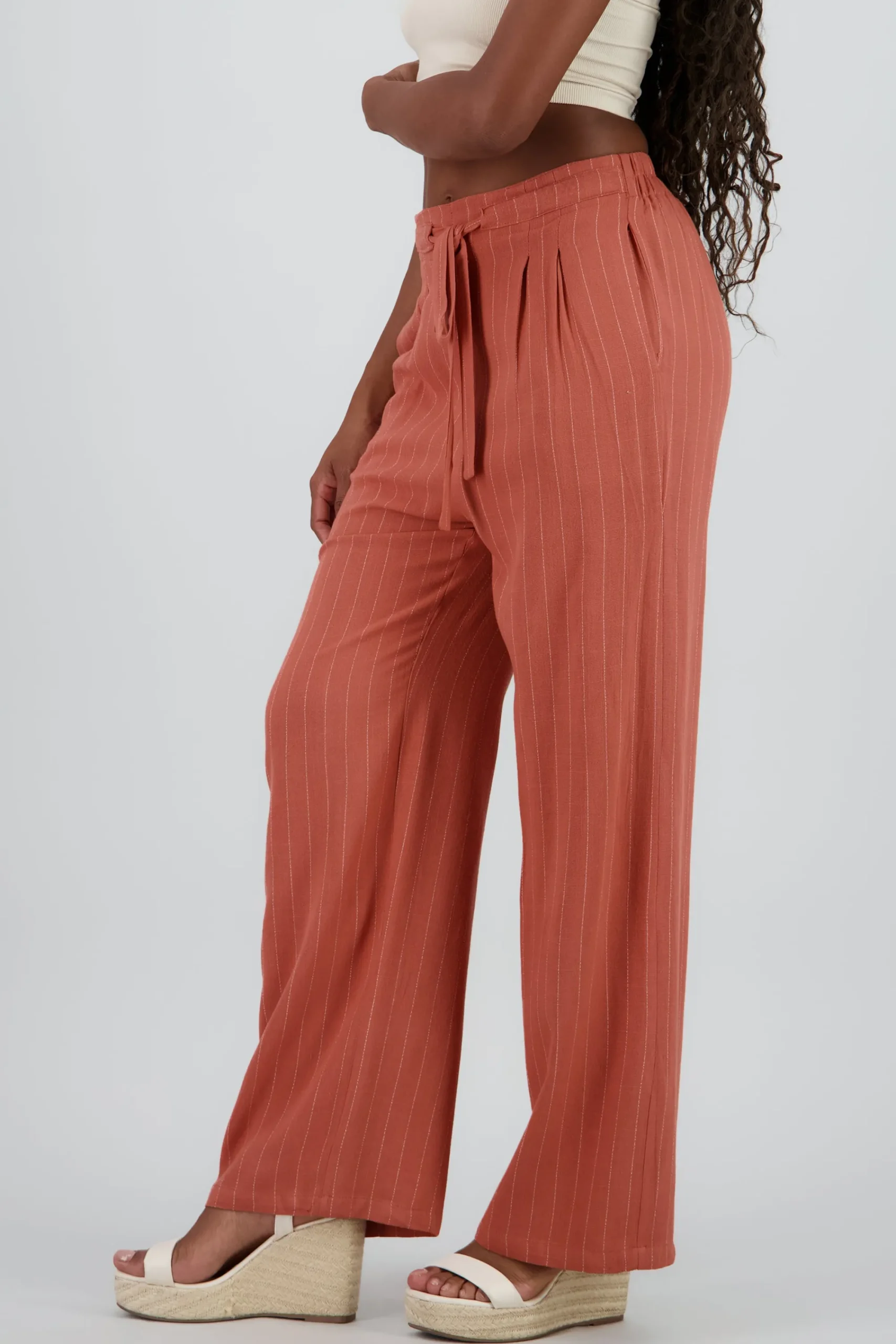 Shasa Wide Leg Striped Pants